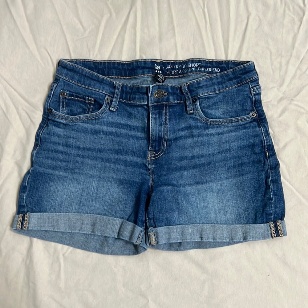 Gap denim cuffed shorts sz 4